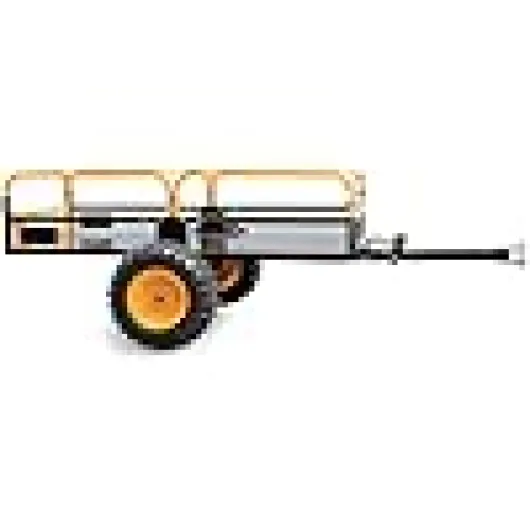 Remorque basculante – 2100 x 1200 x 70 mm – capacité 450 kg – en Acier – avec Grille et Parois Amovibles – pour Tondeuse autoportée ATV Jardinage Transport