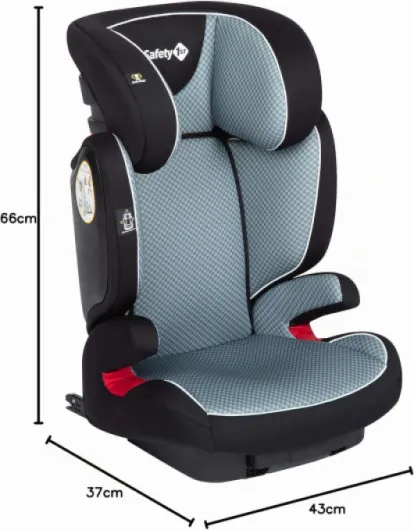 Road Fix Siège Auto Groupe 2/3, ISOFIX, Rehausseur Auto, de 3.5 à 12 ans, 15-36 kg, Pixel Grey (gris) Pixel Grey avec ISOFIX
