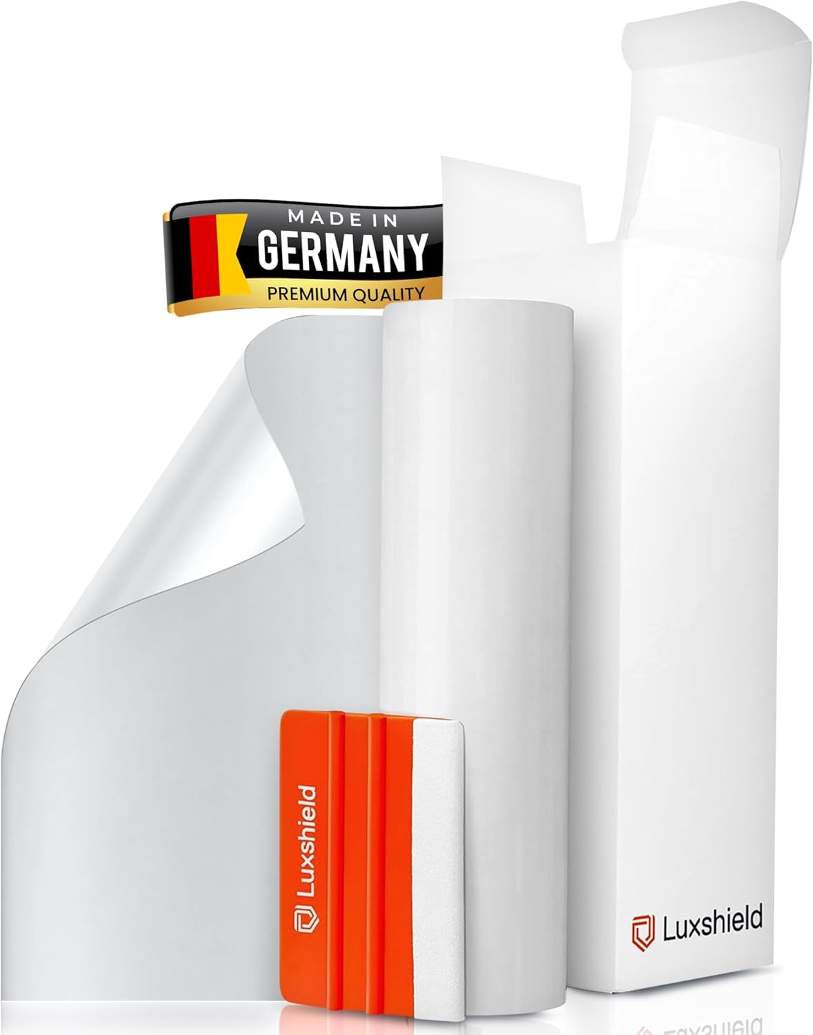 Luxshield Film de Protection de Peinture 12x100cm pour Voitures, Motos, vélos - Film de Protection Transparent, Autocollant en DE