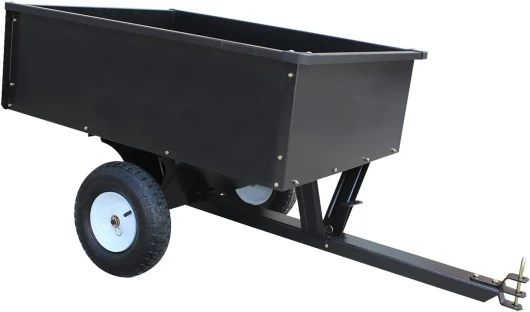 1x SECURA Remorque de taille moyenne avec plateau de chargement basculant Tracteur de pelouse Quad