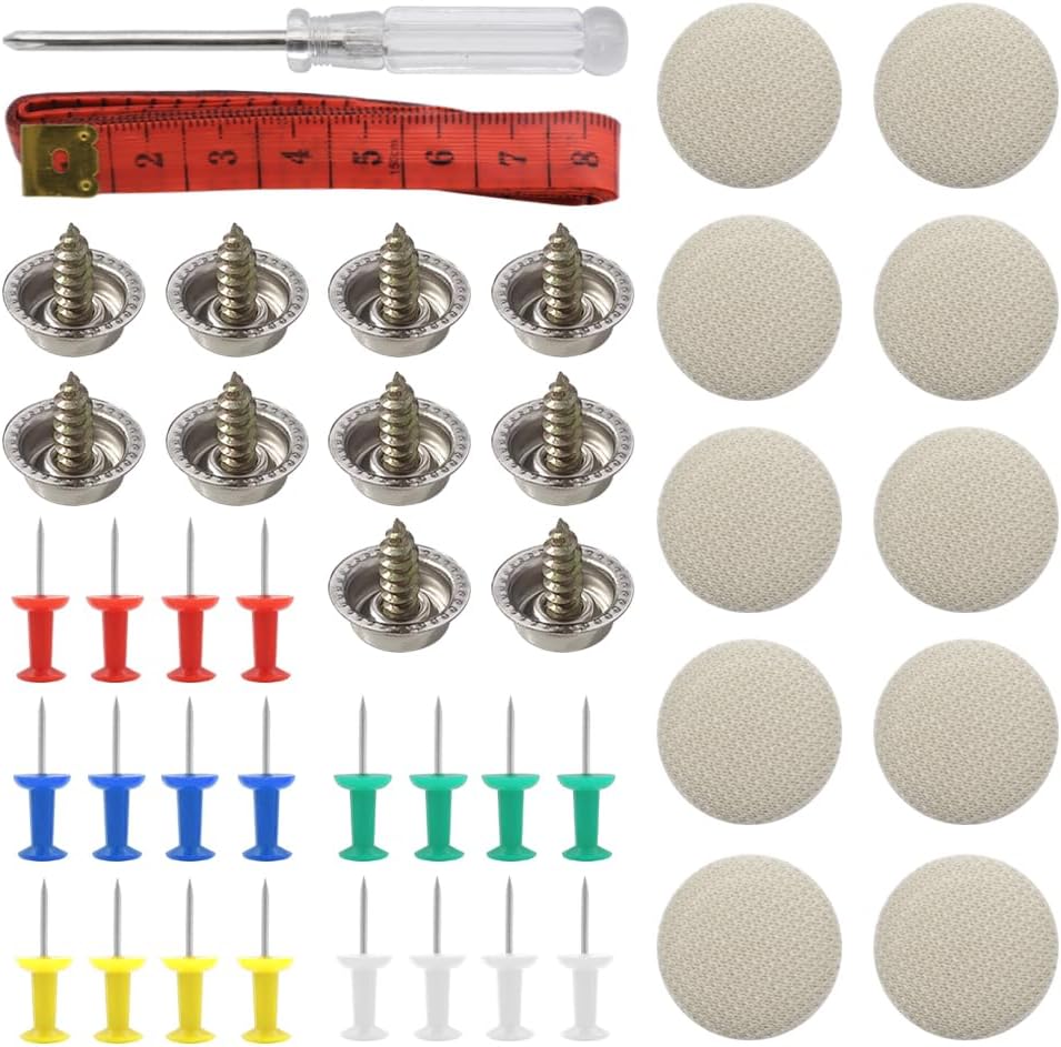YDHfdc 65 PCS Ciel de Toit Voiture pour Fixer Rivets de Toit de Voiture Bouton d'outils de Réparation avec épingles Tournevis Ruban à Mesurer pour Toutes les Voitures
