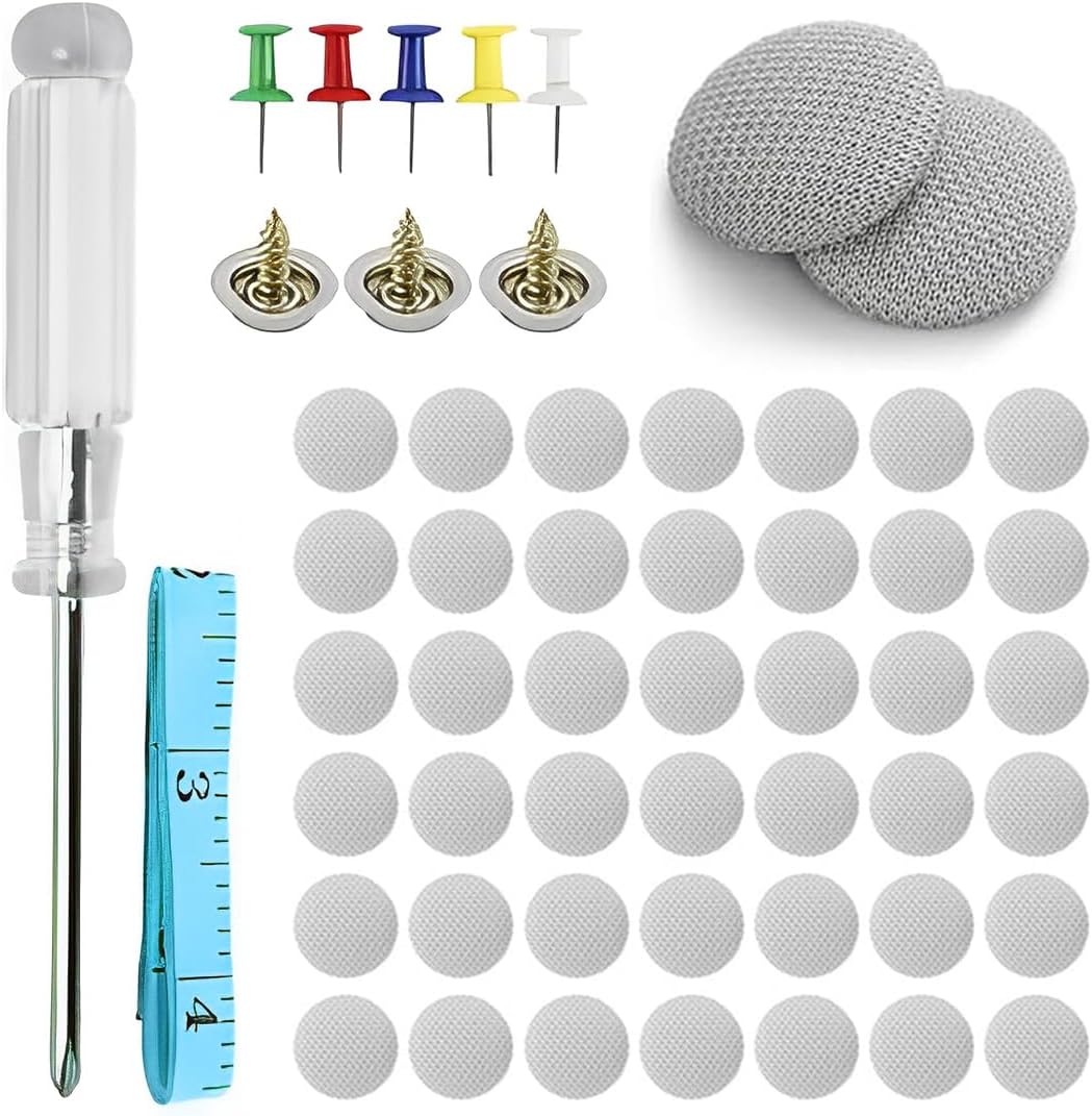 LACHT Lot de 70 rivets de réparation pour ciel de toit de voiture - Avec épingles, tournevis, mètre ruban, pour toutes les voitures,ciel de toit voiture,ciel de toit,colle ciel de toit voiture