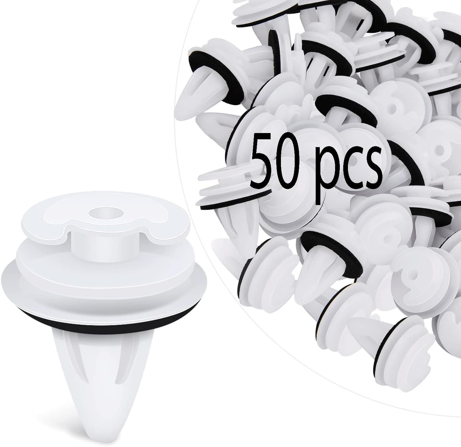 Alrens Kit 50 clips de fixation pour voiture, agrafes de panneau de garniture et de porte de voiture, pour Peugeot, Clips de Porte de Voiture Fixation pour BMW E34, E36, E38, E39, E46, M3, M5, Z3, X5