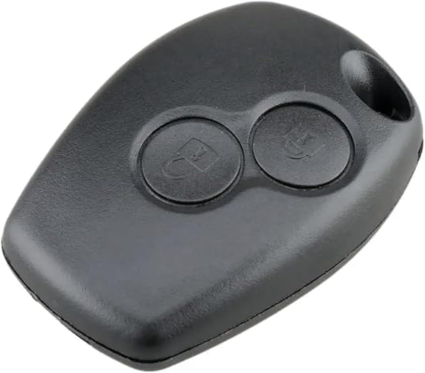 OGGIPRO Boitier de Clé 2 Boutons sans Lame Compatible avec Renault Dacia Logan, Sandero, Duster, Lodgy - Coque de Clé Plip Voiture Télécommande 2 Boutons 2,5mm / 9,5 mm