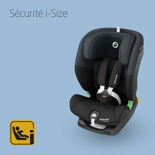 Maxi-Cosi Titan S i-Size, Rehausseur Voiture Enfant, 15 mois à 12 ans (76 à 150 cm), Siège‑auto ISOFIX, 5 Positions d'Inclinaison, Protection G-CELL, Harnais de Sécurité 5 Points, Tonal Black Titan S i-Size Tonal Black