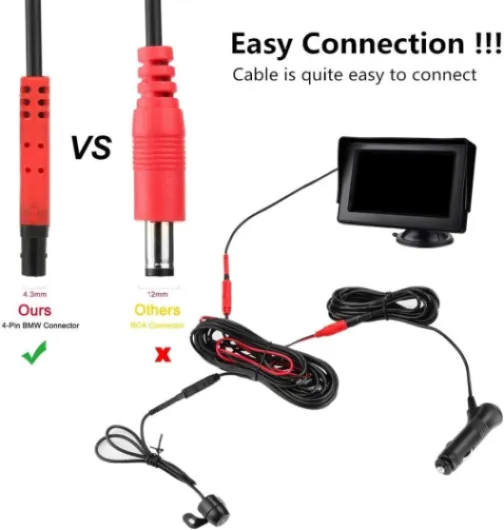 Caméras de Recul pour Voiture avec écran LCD 4,3" - Caméra de recul étanche IP68 - Système d'aide au stationnement