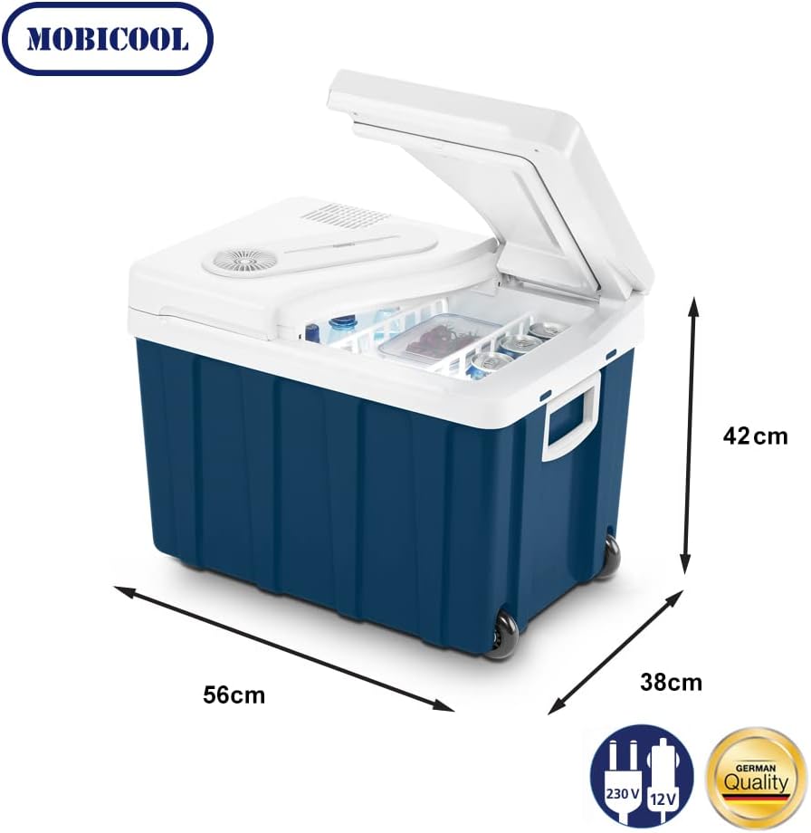 Mobicool MQ40W Glacière électrique portable de 39 l, 12 V et 230 V pour voiture, camion, bateau, camping-car et prise de courant 39 l - MQ40W Unique