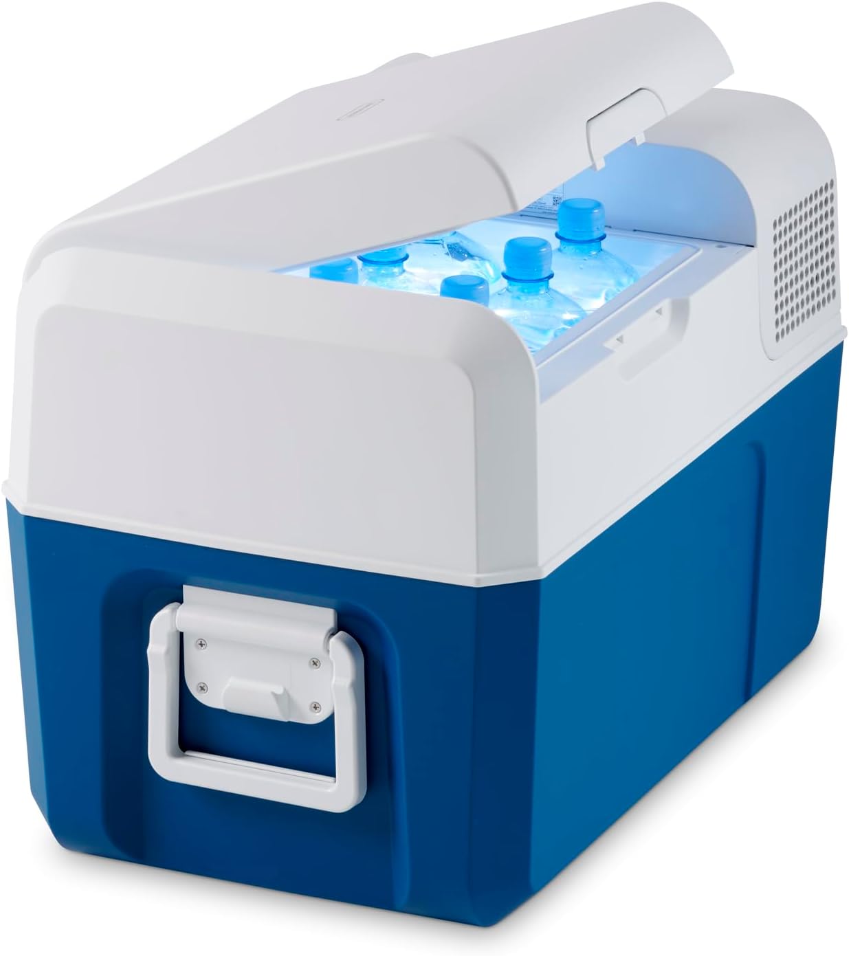 Mobicool MCF40 Glacière à compresseur 38 l, bleu/gris, Mini-frigo 12 V et 230 V pour voiture, camion, bateau, camping-car et prise de courant