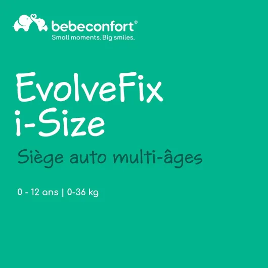 EvolveFix i-Size, Siege Auto 360, 0-12 Ans, 40-150cm, Siège Auto ISOFIX, 9 Positions d'Appui-tête, 4 Positions d'Inclinaison, Protection Contre les Chocs Latéraux, Tinted Graphite