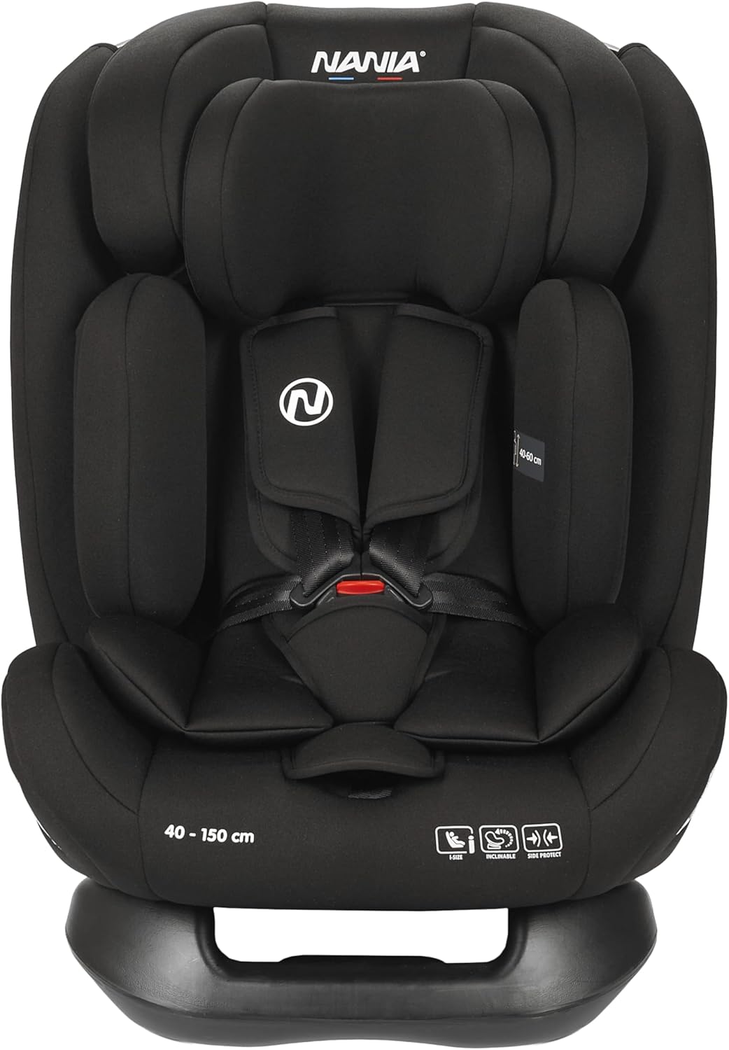 Siège auto enfant Prato - I-Size 40-150 cm - Evolutif naissance jusqu'à 12 ans environ - Fixations ceinture de sécurité- Réglage de l'Appui-tête et de l'Inclinaison, Insert Lombaire et Réducteur Isize Prato