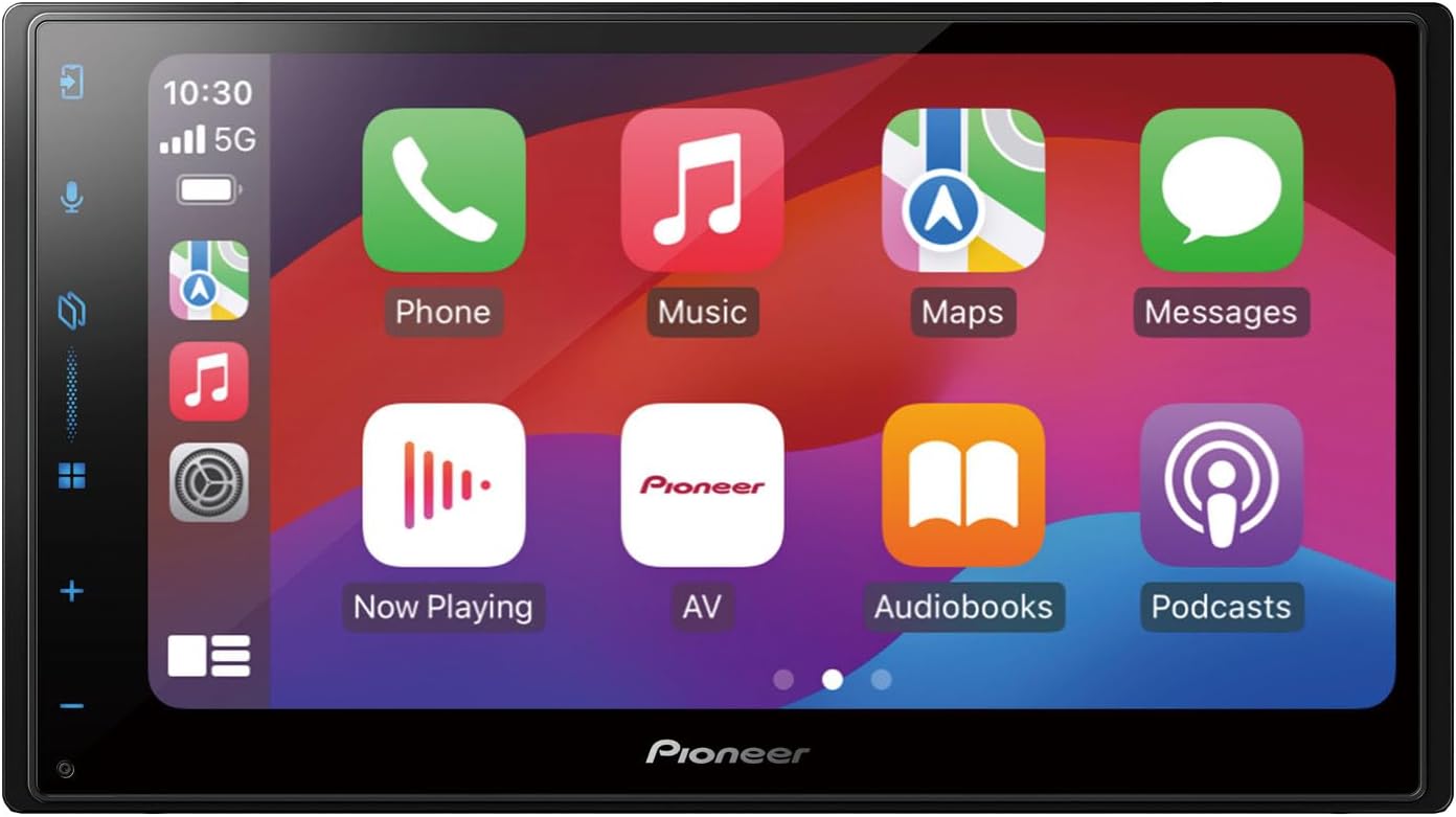Pioneer SPH-DA77DAB Media Center 2DIN Panneau Tactile capacitif 6,8"" avec Wi-FI, Bluetooth, Apple CarPlay, Android Auto et Dab+ Égaliseur Graphique 13 Bandes, Noir Simple