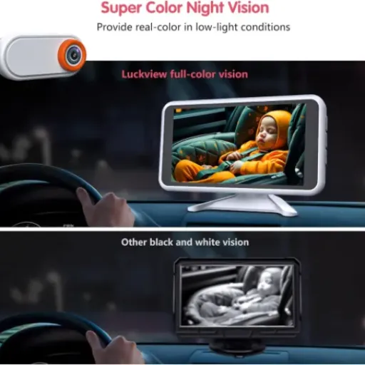 Test caméra voiture bébé Luckview BM2 : pratique pour surveiller l’arrière, mais pas parfaite de nuit