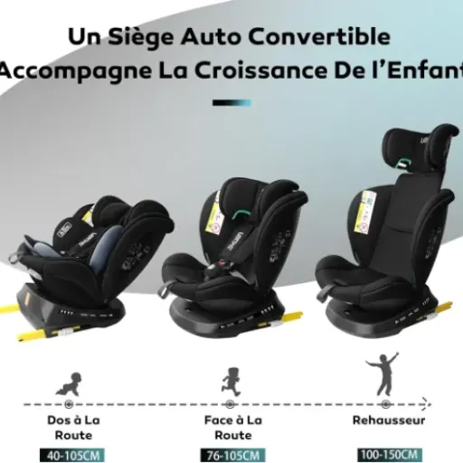 Test LETTAS i-Size 360 : le siège auto pivotant pas cher qui fait le job de la naissance à 12 ans