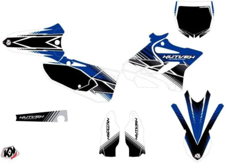 Kit Deco Moto Cross Stripe Yamaha 125 YZ Bleu