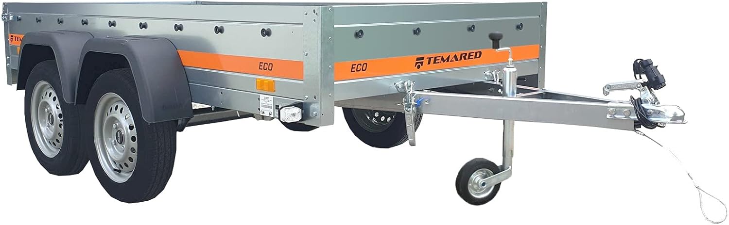 Tema Remorque bâchée basculante Double essieu 263X125cm ECO2612/2 Kipp
