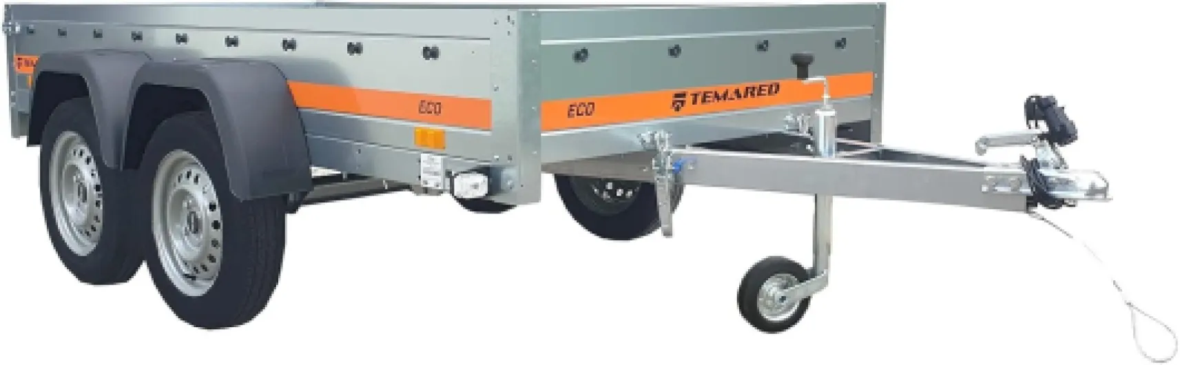 Tema Remorque bâchée basculante Double essieu 263X125cm ECO2612/2 Kipp