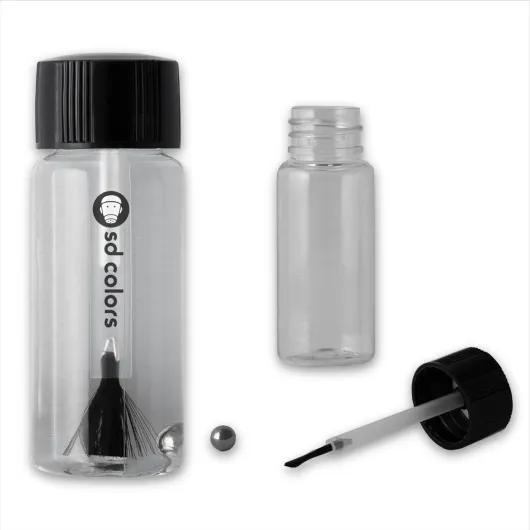 SD COLORS Peinture de retouche gris montagne 787-15 ML - Pinceau de réparation pour rayures - Code couleur 787 - Gris montagne (peinture + apprêt + vernis)