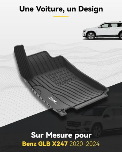 Tapis de Sol pour Mercedes Benz GLB X247 2020-2025 2026, Tapis en TPE pour Voiture Antidérapant et Imperméable, Tapis de Voiture pour Benz GLB Premium