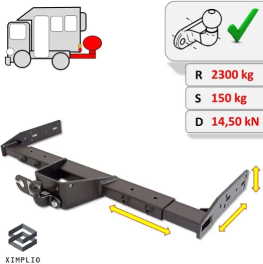 Attelage de remorque universel variable - pour campeur, camping-car, caravane, tombereau, un camione, voiture de livraison