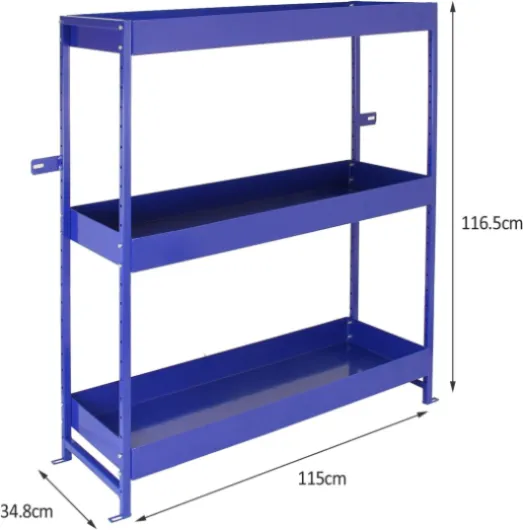 Rayonnage Monster Duo à étagères en métal pour Le Rangement d'outils dans Les véhicules Utilitaires, 116.5cm x 115cm x 34.8cm