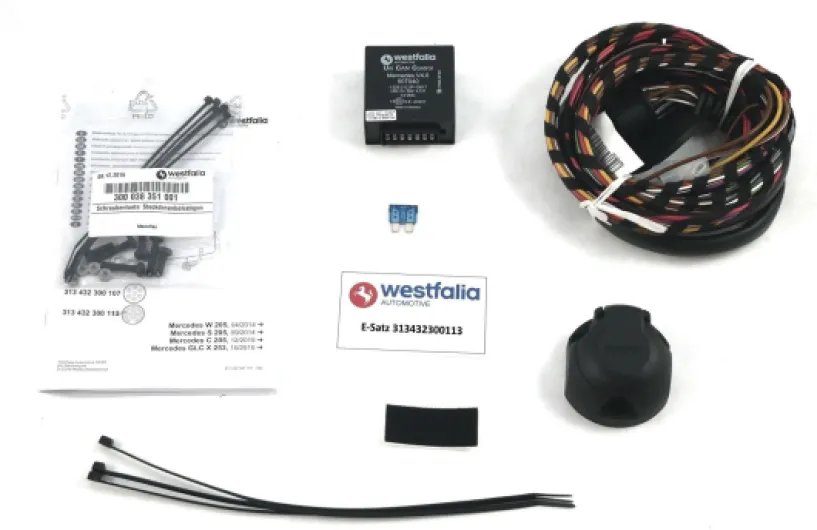 Attelage Démontable pour Mercedes Classe C Break/Berline (W205/S205) (03/2014 - 06/2018) – modèles Cabriolet & Coupé inclus – avec faisceau électrique spécifique à 13 broches attelage amovible avec 13 pôles - kit électrique