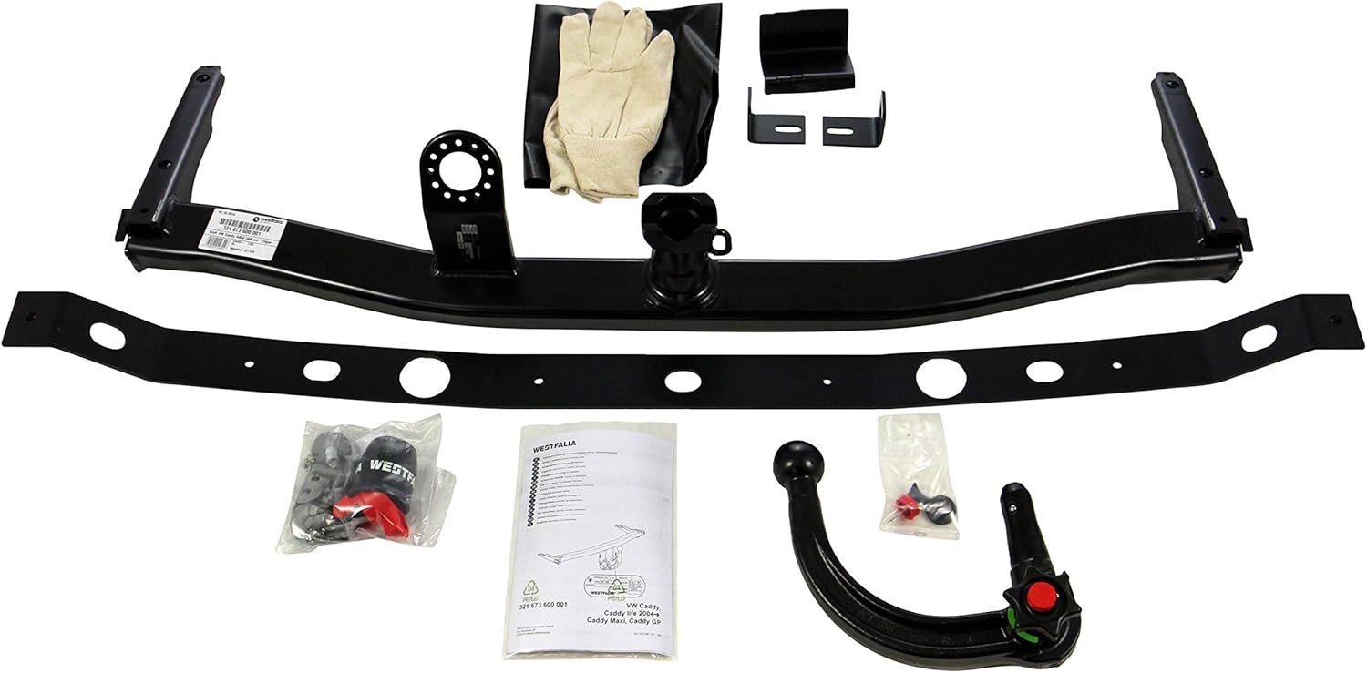 Attelage Démontable pour VW Caddy 3 + 4 (y compris Life, Maxi, Alltrack) (09/2010 - 09/2020) – avec faisceau électrique spécifique à 13 broches attelage amovible avec 13 pôles - kit électrique