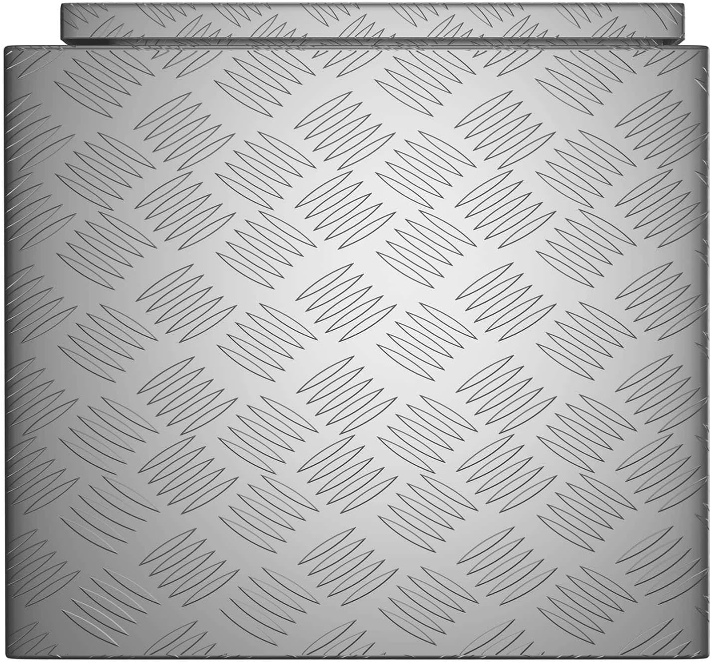 MSW Coffre De Rangement Aluminium Damier Malle De Transport MSW-ATB-910 (119 litres, 91 x 44 x 43 cm, Charnières Et Poignées Rivetées)