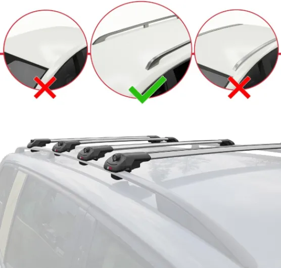 Compatible avec Ford Transit/Tourneo Courier Post-Facelift 2018-2022 ACE-1 Barres de Toit Railing Porte-Bagages de Voiture Gris Aluminium 4 Barres