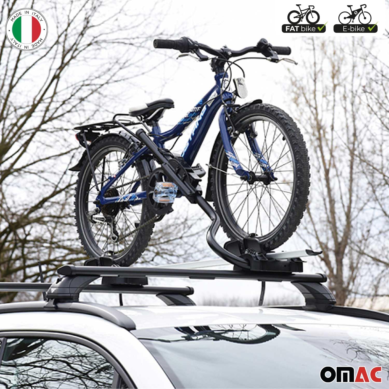 Farad P-Style Porte-vélos de toit en acier TÜV jusqu'à 25 kg 2 pièces, Attache Velo Voiture