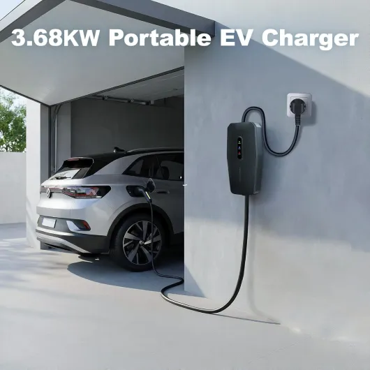 Chargeur Voiture Electrique, 3.68KW /15M EV Chargeur Type 2, Cable Recharge Véhicule Electrique 16A avec EU Schuko Prise, Borne de Recharge Monophasé IP65, Compatible avec E-208, Model Y/3,ID.3, ID.4