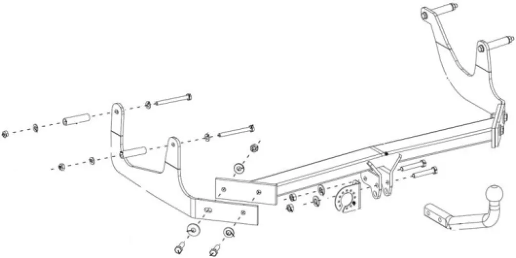 Attelage Compatible avec Dacia Lodgy y Compris Stepway (06/12-) Col de Cygne - Bosal Oris