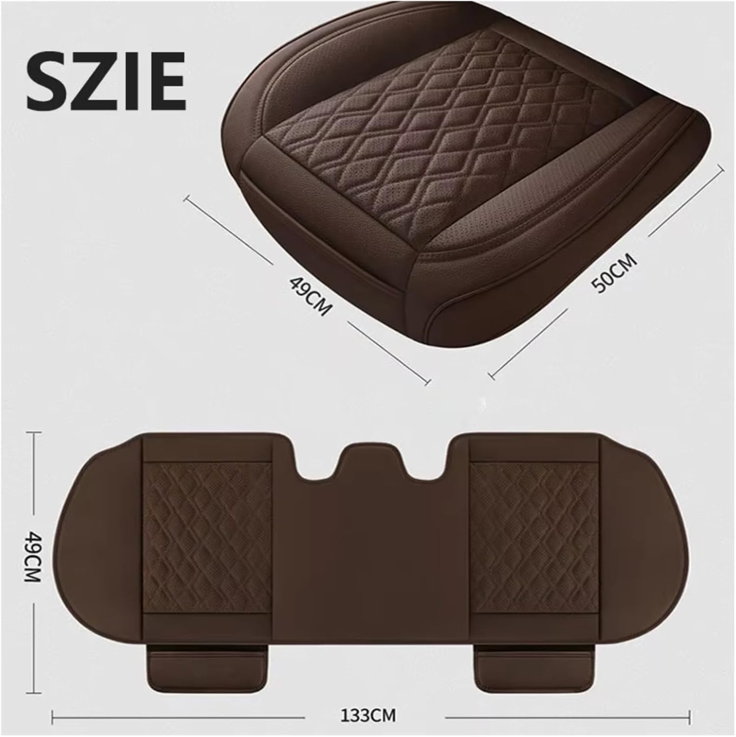 Housse Siège Voiture Universelle Coussin Chauffant Universel Siège Auto Graphène Housse Coussin Chauffante Velours Granuleux Chaud Accessoires Universels(Beige)