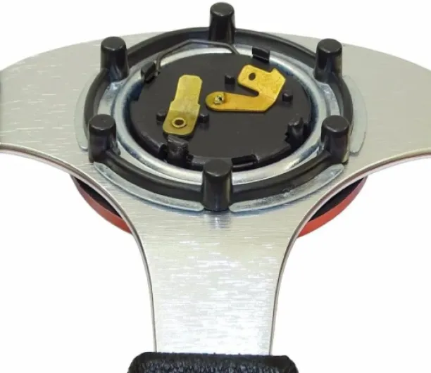 Volant Sport Universel Pour Voiture Course Avec Bouton Klaxon 13 Pouces 320 Mm(Chrome)