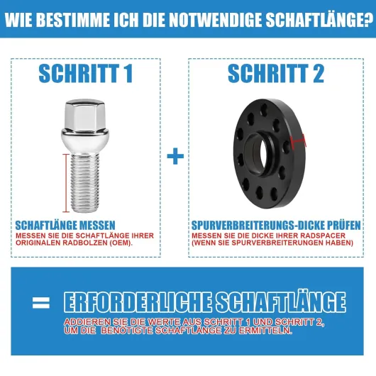 20 Boulons de Roue Filetage 45 mm Pour Élargisseurs de Voie I M14x1,5x45 mm I Siège Sphérique R13 I CLÉ 17 mm I Compatibles avec Jantes OEM pour Audi et VW Argenté M14x1,5x45 mm