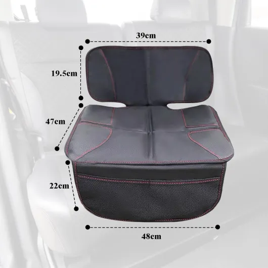 Protection Siege Voiture Enfant, Couvre Siege Auto pour Enfant Protections de Siège en Cuir avec Poches Organisateur Antidérapant Facile à Nettoyer, Taille Universelle