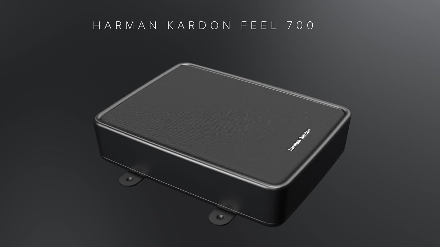 Harman Kardon Feel 700 7 Pouces 250W Subwoofer Actif sous-Siège - Caisson de Basses Ultra-Plat avec Amplificateur Classe D, Entrées Haut Niveau et RCA pour Voiture