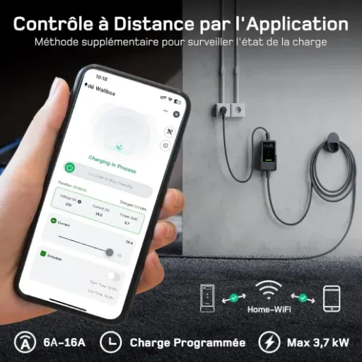 Test dé Chargeur Voiture Electrique APP 3,7kW : le câble de recharge qui fait borne murale sans prise de tête