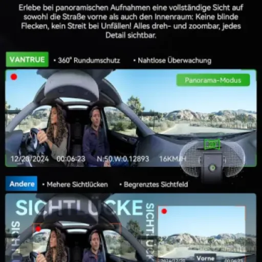 Test VANTRUE E360 : une dashcam 360° bien fichue, mais pas sans compromis