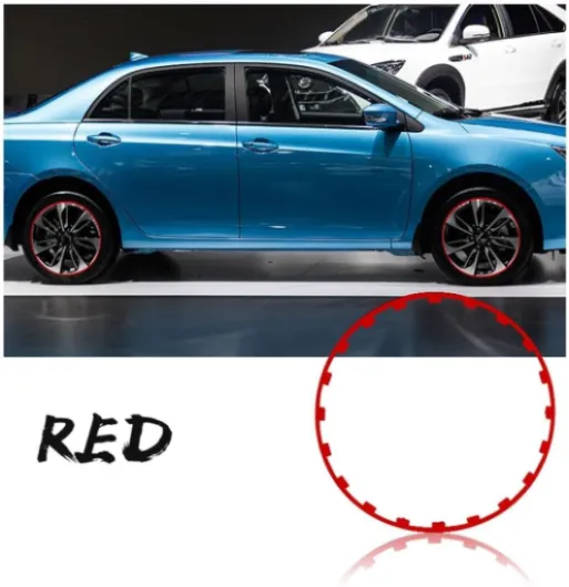 Protections De Jantes Alliage Protecteur De Jante De Voiture 16-20Pouces, Lot De 4, Anneau De Protection De Bord De Roue, Kit De Garnitures De Voiture Anti-Collision Anti-Rayures 0810(Color:C,Size:20 20 inch C