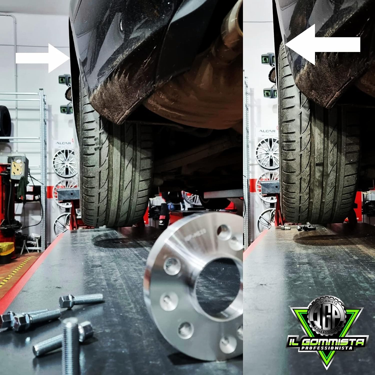 IGP Kit de 4 entretoises roues 12 + 20 mm compatibles avec A4 S4 RS4 Type B8 B9 + Audi A5 S5 RS5 Type 8F F5 entraxe 5 x 112 moyeu 66.5 + 20 boulons en acier