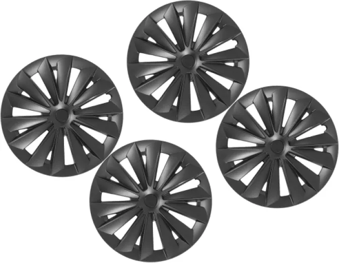 Enjoliveur d'automobile de 19 Pouces, Protecteur de Jante de Roue élégant Installation de Boucle de 4 Pièces dureté élevée pour Le Modèle Y (Gris Haut de Gamme)