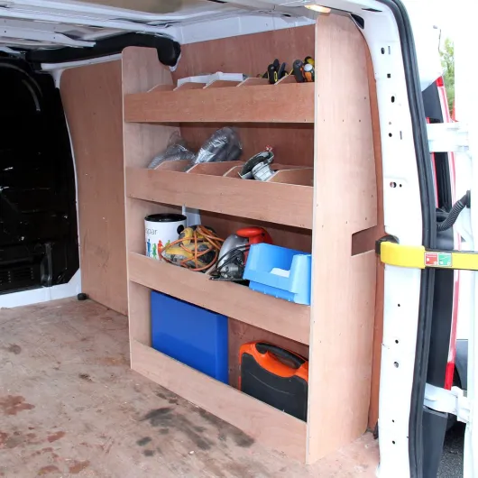 Meuble de Rangement en MDF 136 x 102 x 30 cm pour Véhicule SWB, Etagères de Rangement pour Fourgon et Véhicules Utilitaires