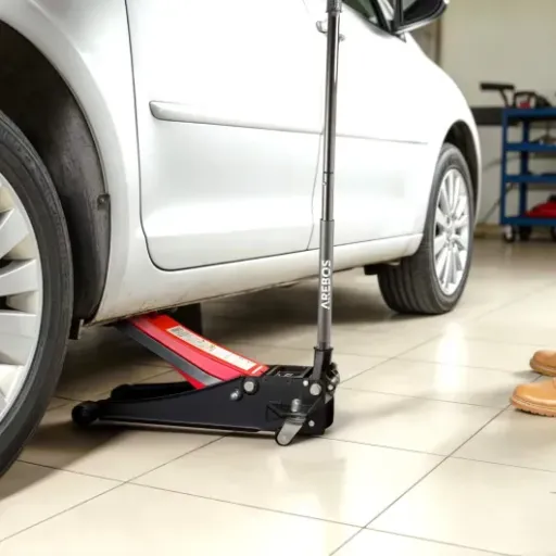 Test Arebos Cric hydraulique 3 t : un gros cric costaud pour bricoler tranquille à la maison