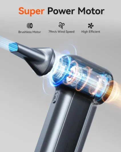 MF100 Souffleur Air Comprimé,Souffleur PC 150 000 tr/min - Moteur Sans Balais Rechargeable, 3 Vitesses, Pour Nettoyage PC/Clavier/Voiture (Intérieur & Extérieur)