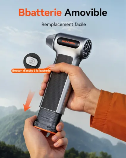 MF200 Souffleur Air Comprimé avec Batterie Amovible, Mini Souffleur Sans Fil Puissant 3 Vitesses, Souffleur PC Dépoussiérant pour Clavier, Voiture, Maison