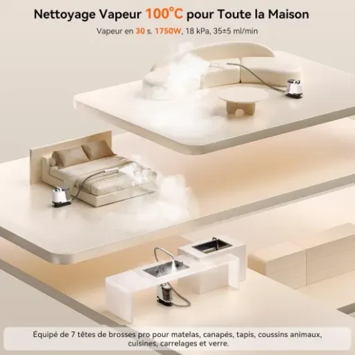 Test Uwant Y100 Steam 3-en-1 : la shampouineuse vapeur compacte qui fait (presque) tout