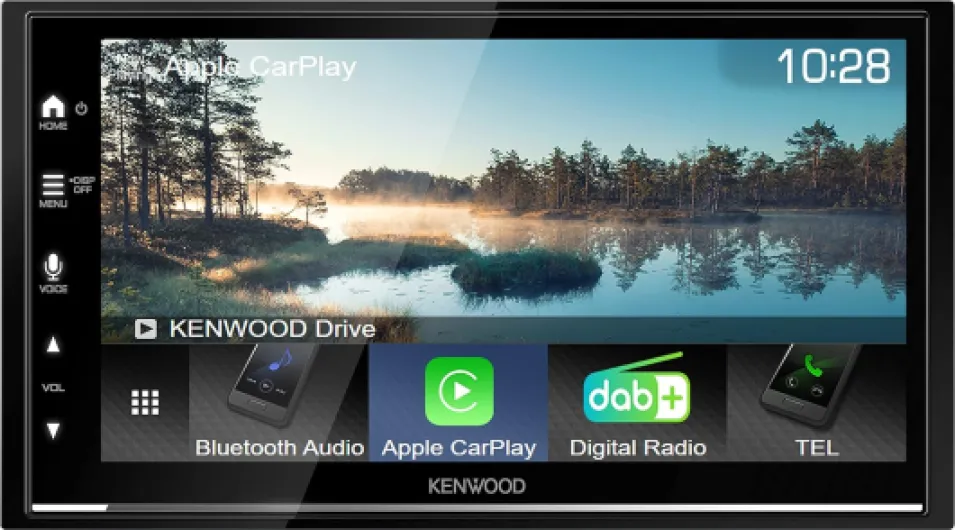 DMX7722DABS - Récepteur multimédia AV numérique 17,3 cm (6,8 pouces) avec CarPlay sans fil et Android Auto (4 x 50 W, DAB+/FM, BT, 3 sorties pré-sorties 2,5 V, USB, contrôle iPod/iPhone) Simple