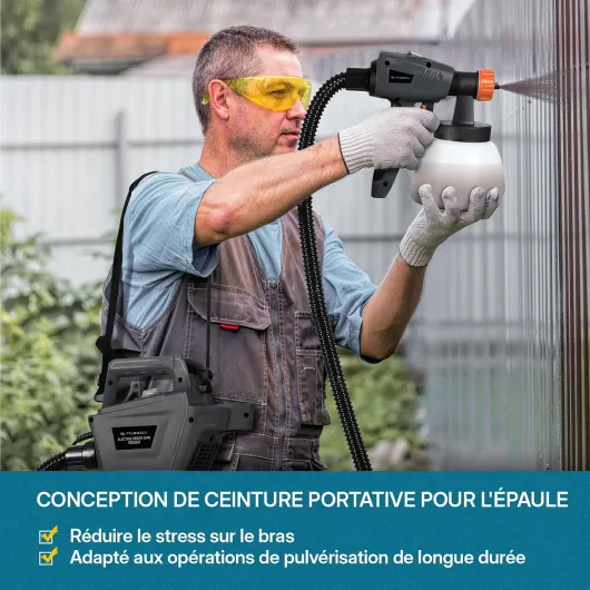 Pistolet a Peinture HVLP, 800W Pistolet Peinture Electrique - Design séparable, 3 Buses et 3 Motifs, 1300ML Récipient Détachable, 1200ML/Min, Facile à Nettoyer, Pour Jardin, Plafonds, Mur 1300ml Gris