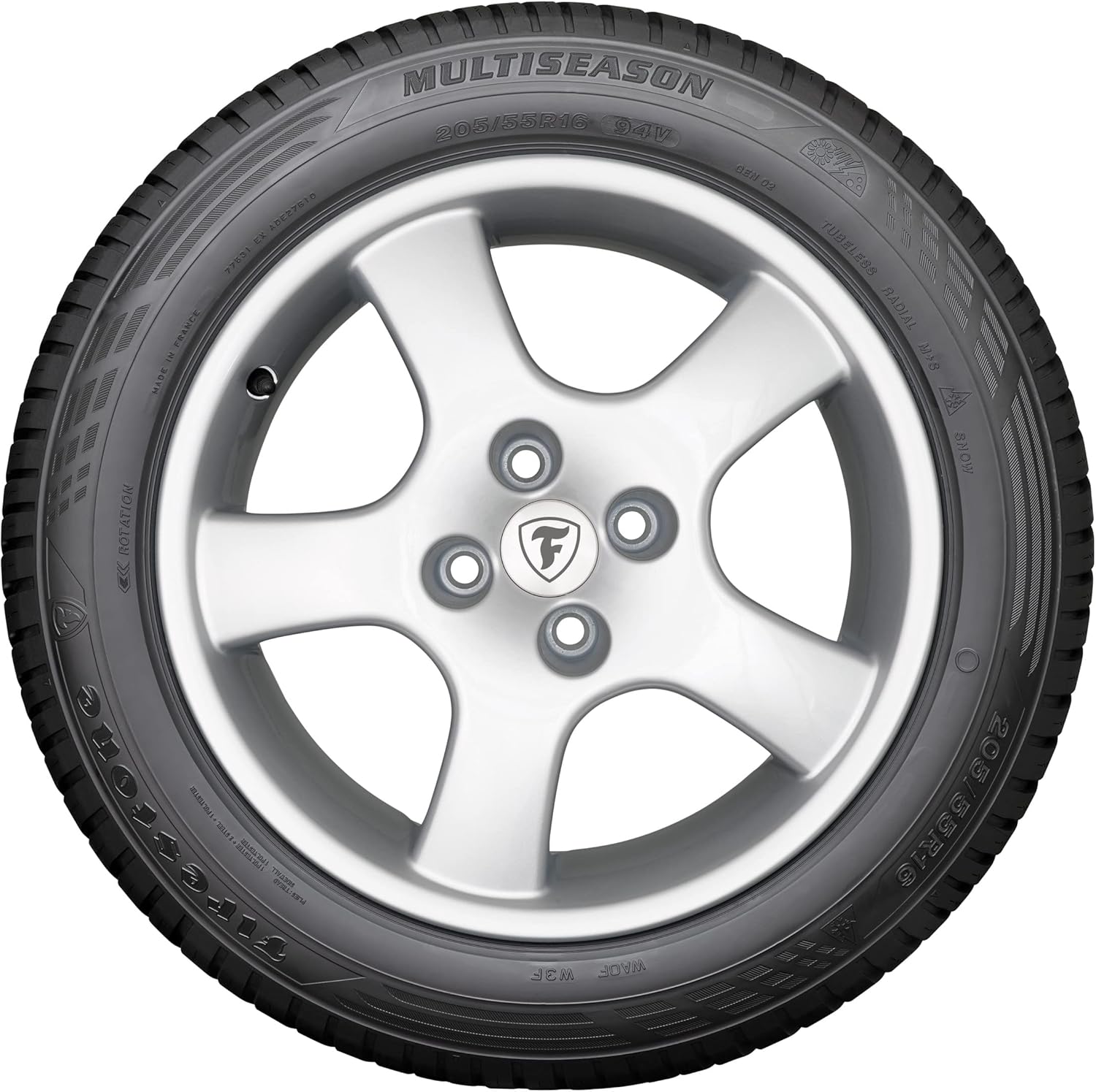 FIRESTONE 225/45 R17 94V Pneu 4 saisons XL Compatible avec VW Golf 7 3/5 portes 5G1, BQ1, BE1, BE2 Golf 4 3/5 portes 1J1 Golf 5 3/5 portes 1K1 Golf 6 3/5 portes 5K1, BMW 3 Berline E46