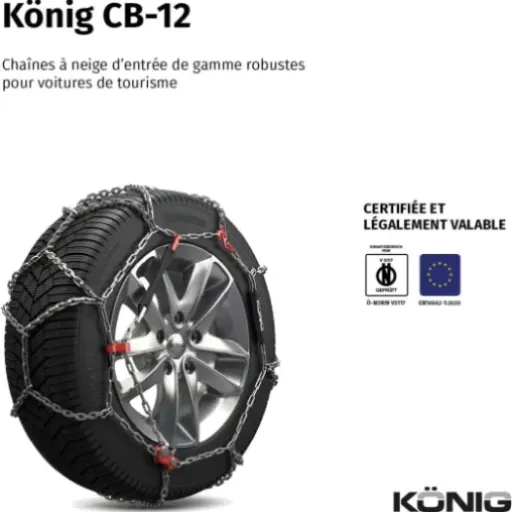 Test KÖNIG CB-12 104 : des chaînes à neige simples, efficaces et sans chichis